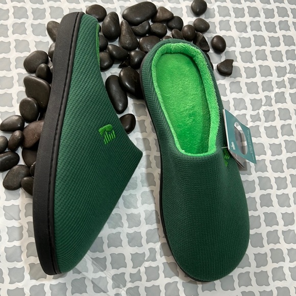 Rock dove Waffleknit and terry cloth Slip on Comfort home Slippers - Picture 2 of 5